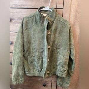 E and m, forest green cute jacket